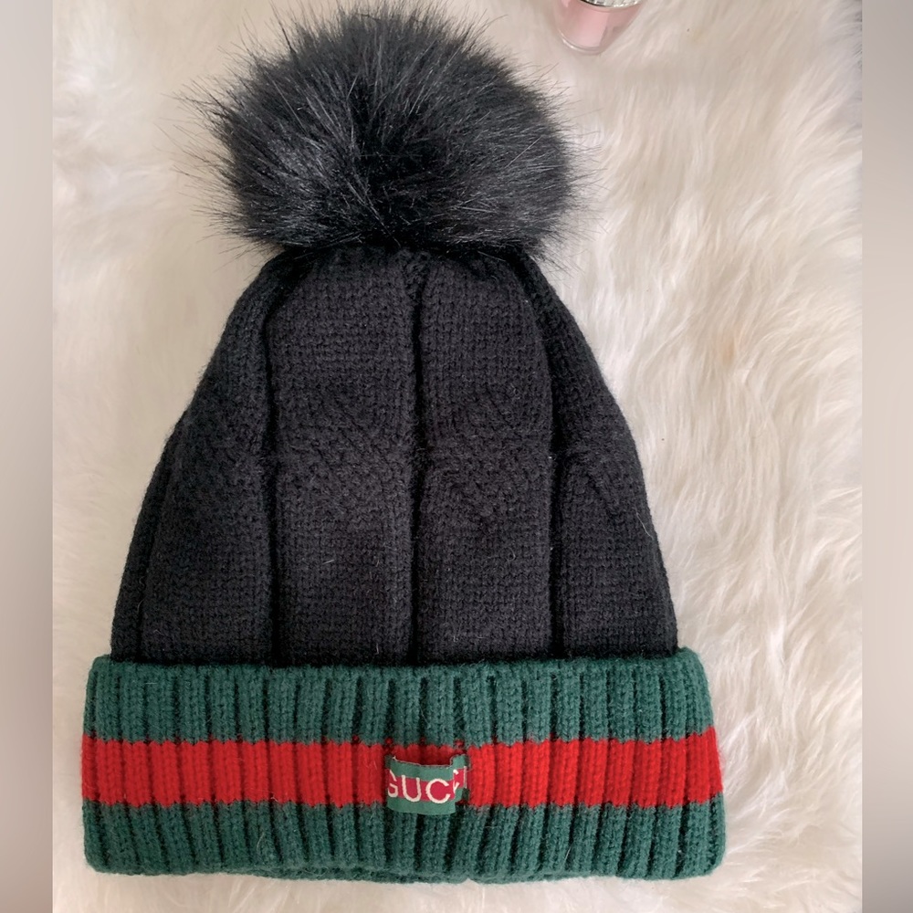 Fake designer winter hat